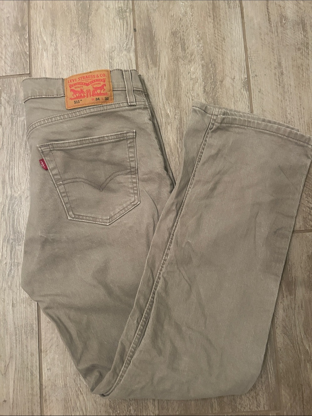 Levi's Men's Straight Jeans in Light Taupe